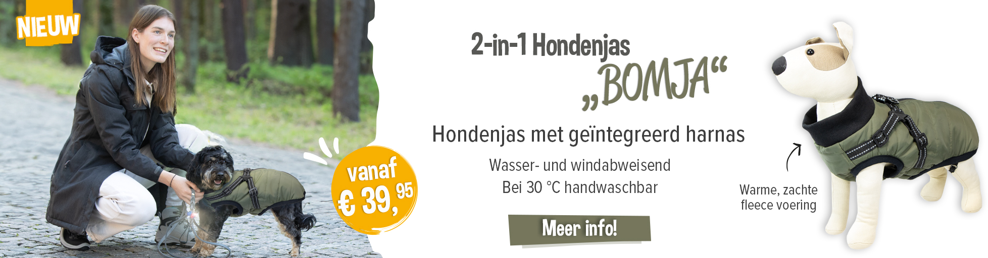 NIEUW! Hondenjas BOMJA