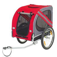 Pet Traveler fietsaanhanger, kleur: rood/grijs